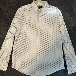 Mizzen+Main Leeward Dress Shirt White w/ Blue & Gray